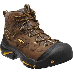 KEEN Men's Brown and Black Steel Toe Work Boots
